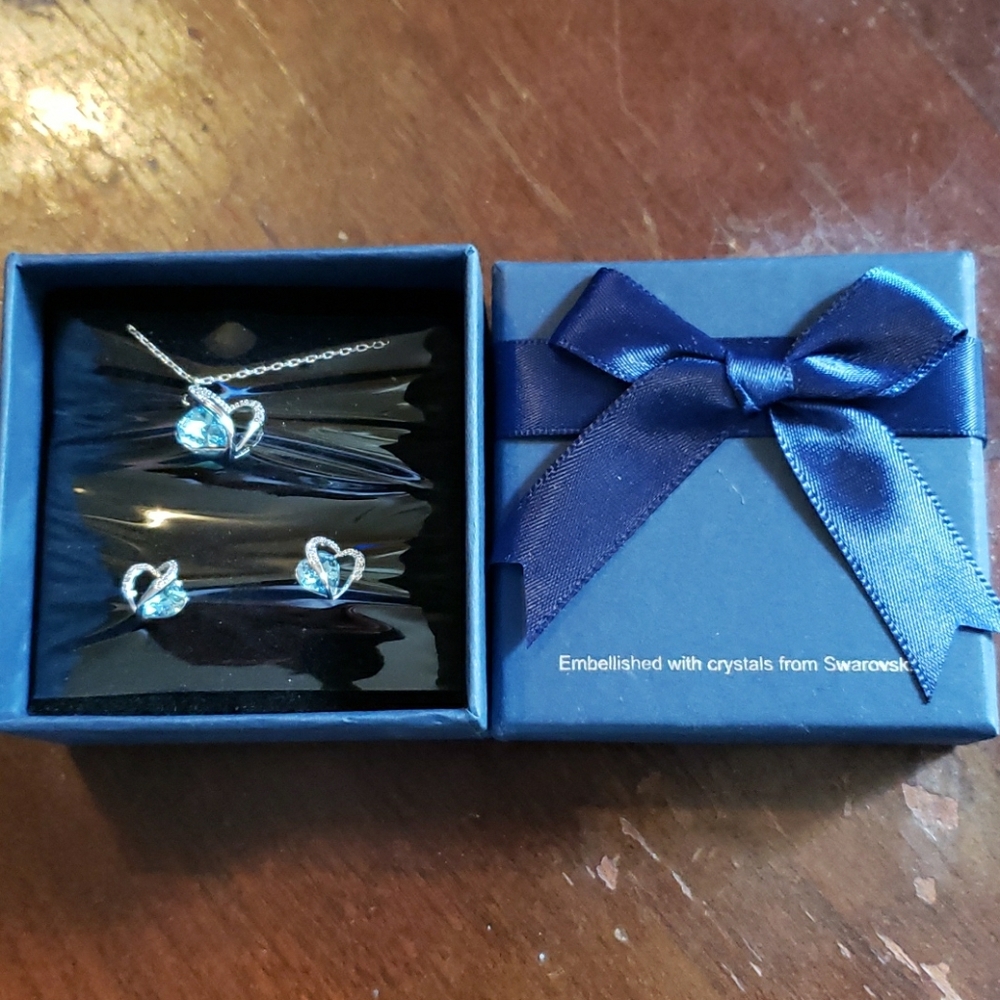 Blue Embellished with Crystals from Swarovski